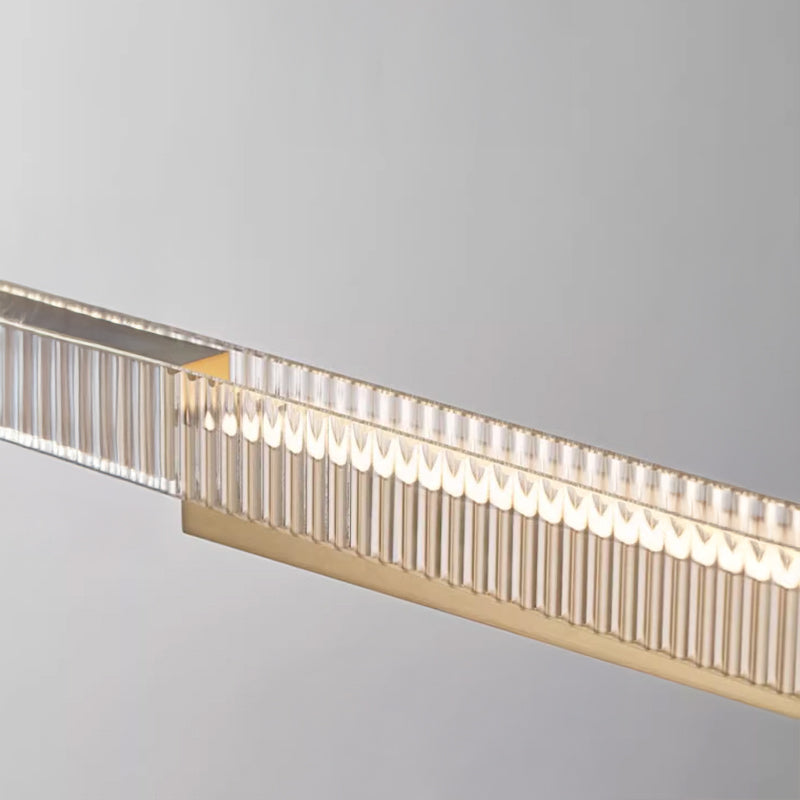 CHIFFA SKEW Linear Chandelier by Lampadom - top view