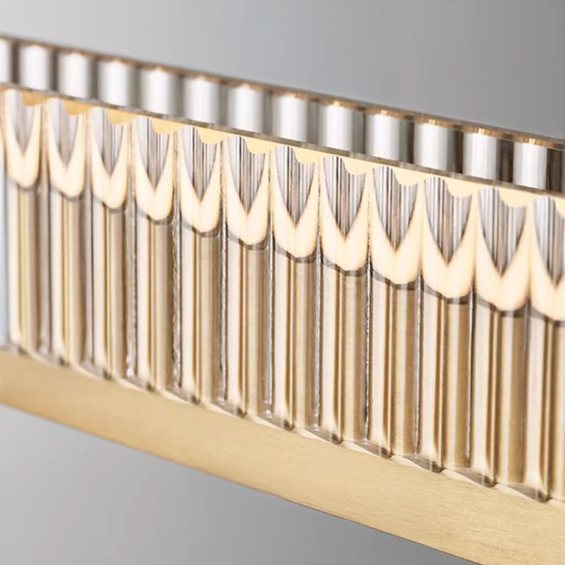 CHIFFA SKEW Linear Chandelier by Lampadom - angle view