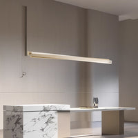 CHIFFA SKEW Linear Chandelier by Lampadom - top view