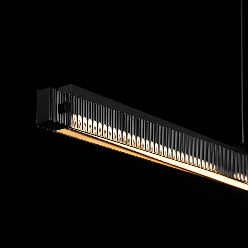 CHIFFA SKEW Linear Chandelier by Lampadom - detail view