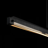 CHIFFA SKEW Linear Chandelier by Lampadom - detail view