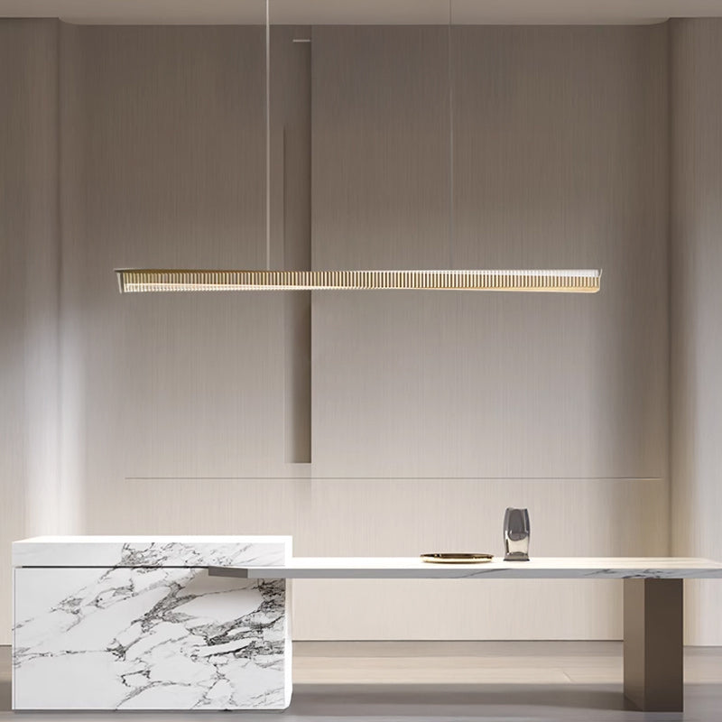 CHIFFA SKEW Linear Chandelier by Lampadom - ambient shot