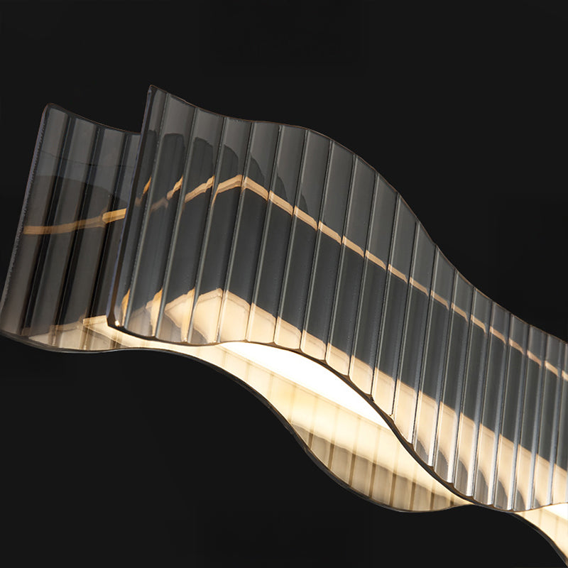 CHIFFA WAVE L Linear Chandelier by Lampadom - ambient shot