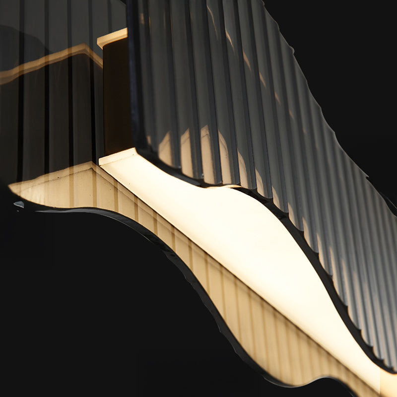 CHIFFA WAVE L Linear Chandelier by Lampadom - top view