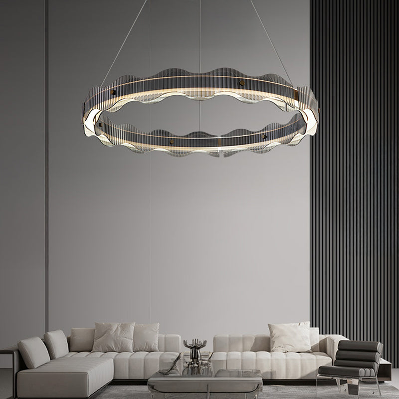 CHIFFA WAVE R Ring Chandelier by Lampadom - detail view