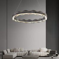 CHIFFA WAVE R Ring Chandelier by Lampadom - detail view