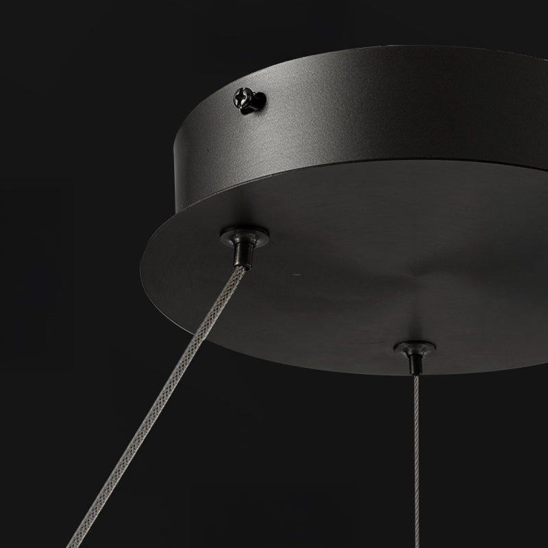 CHIFFA WAVE R Ring Chandelier by Lampadom - angle view