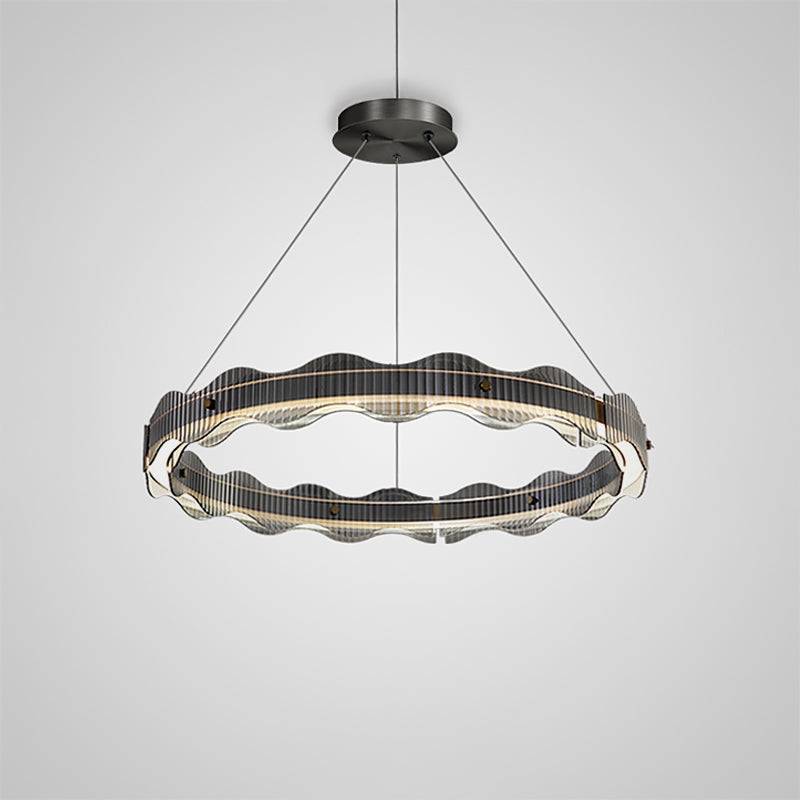 CHIFFA WAVE R Ring Chandelier by Lampadom - scale reference