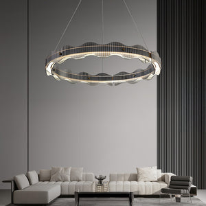 CHIFFA WAVE R Ring Chandelier by Lampadom