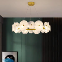 CLARA WHITE Ring Chandelier by Lampadom - side view