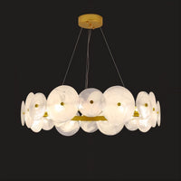 CLARA WHITE Ring Chandelier by Lampadom - top view