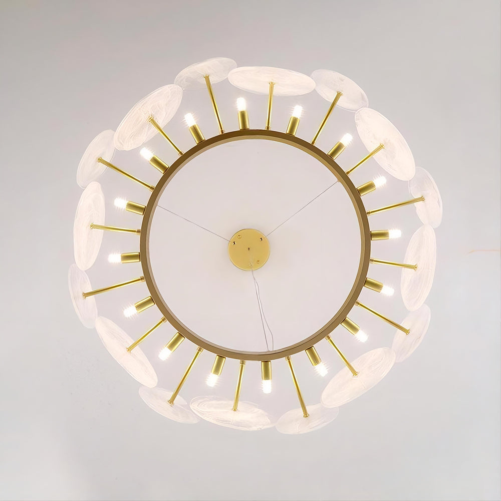 CLARA WHITE Ring Chandelier by Lampadom - scale reference