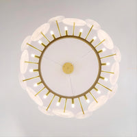 CLARA WHITE Ring Chandelier by Lampadom - scale reference