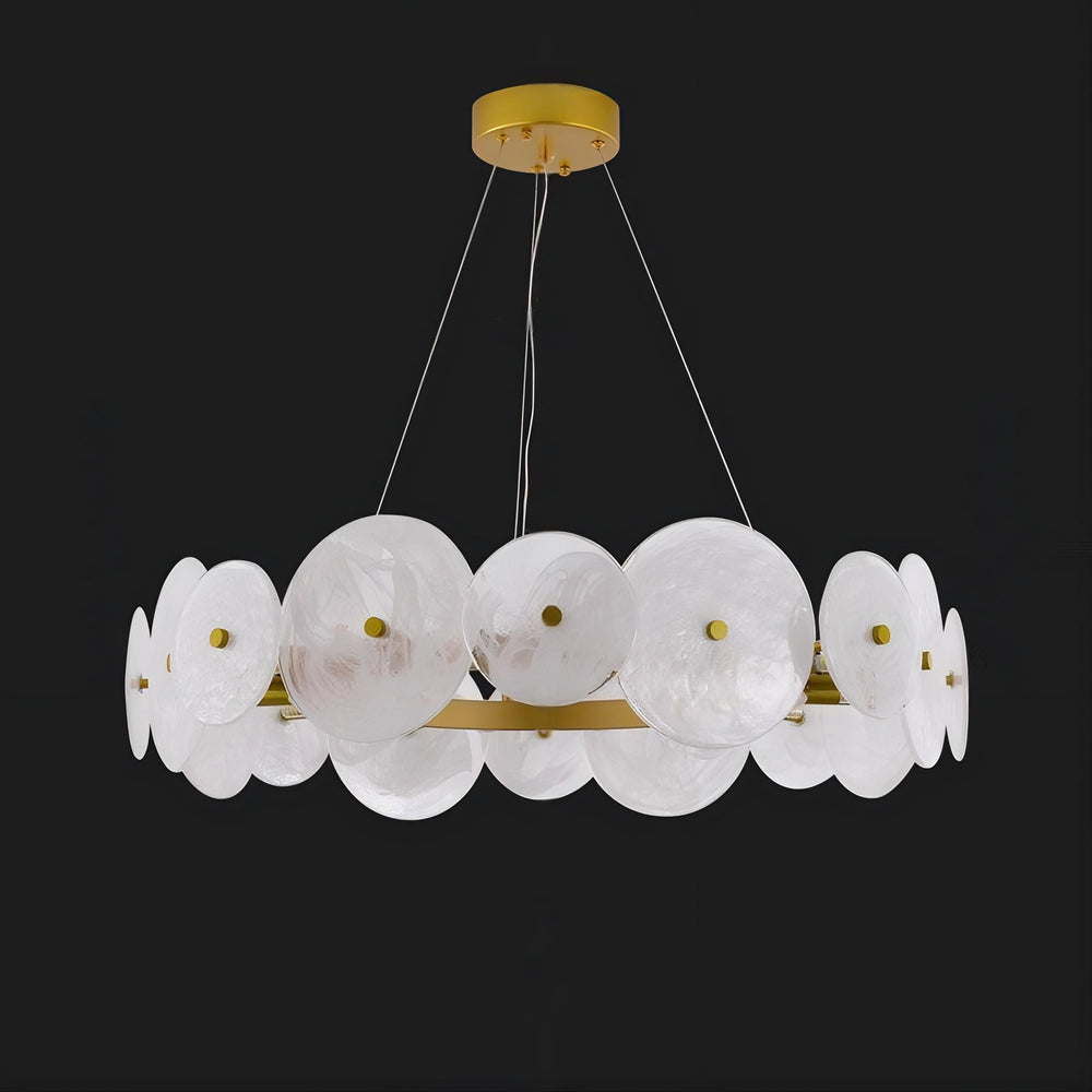 CLARA WHITE Ring Chandelier by Lampadom - ambient shot