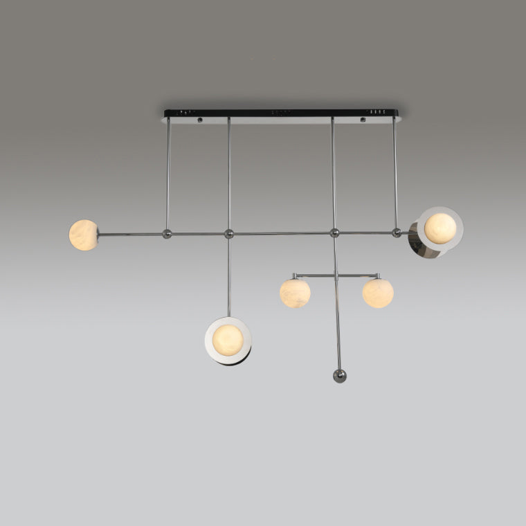 CLAUDIO Linear Chandelier by Lampadom - side view
