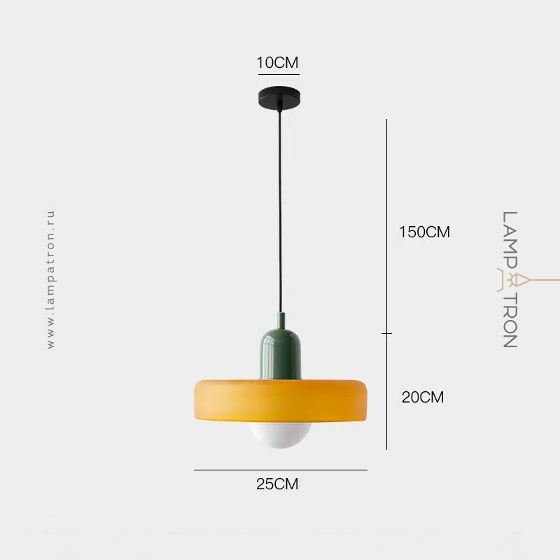 COLLAR Pendant by Lampadom - side view