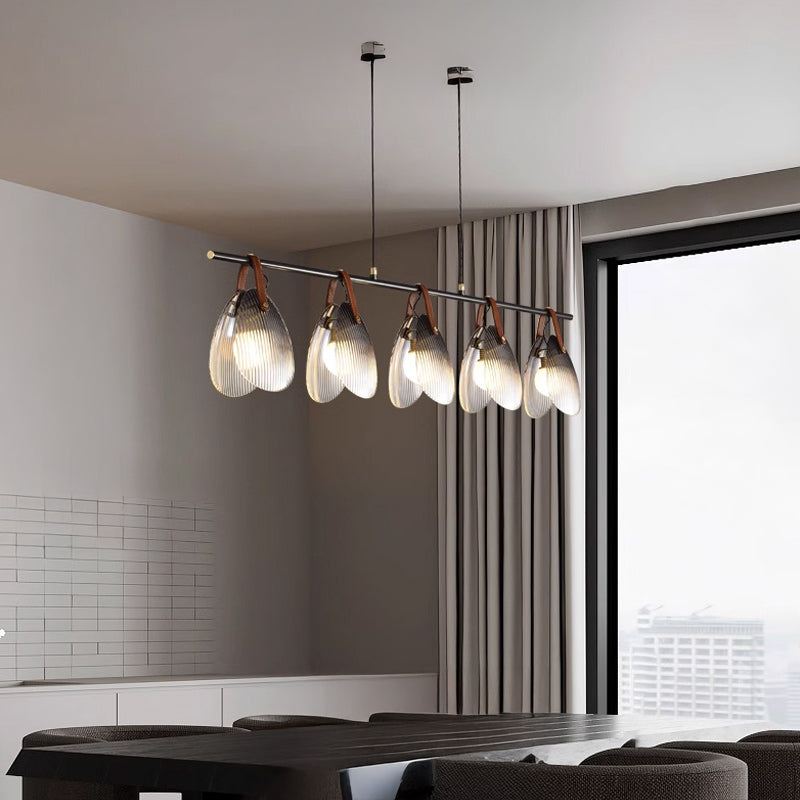 CONCH Linear Chandelier by Lampadom - angle view