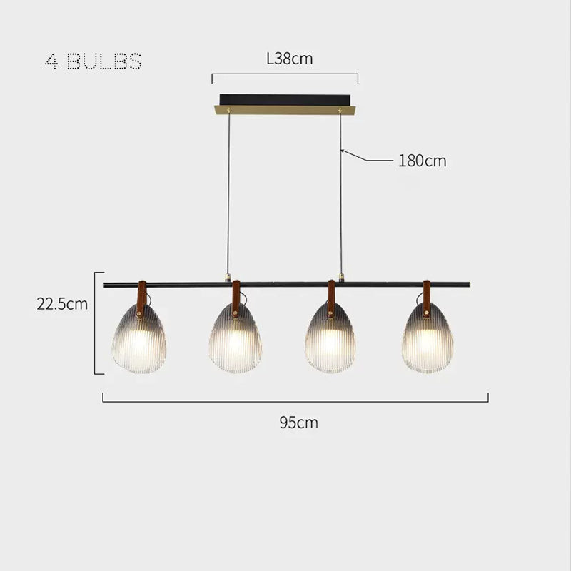 CONCH Linear Chandelier by Lampadom - ambient shot