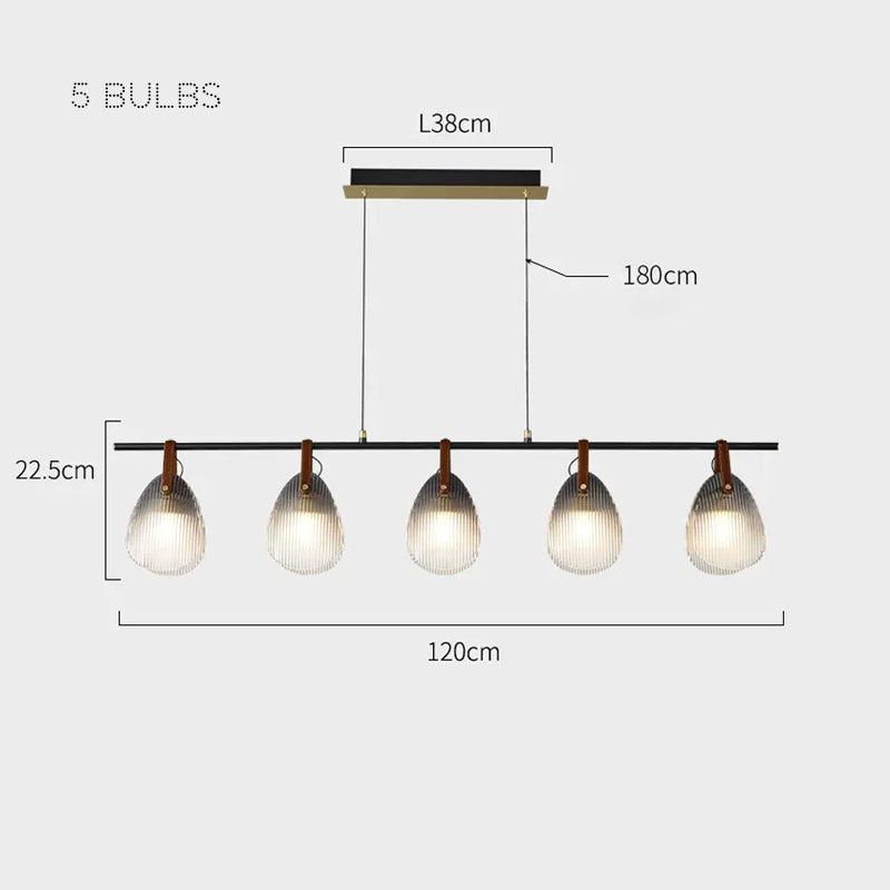 CONCH Linear Chandelier by Lampadom - top view