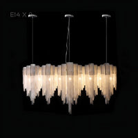 CONCORDIA Linear Chandelier by Lampadom - scale reference