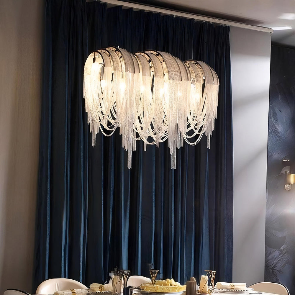 CONCORDIA Linear Chandelier by Lampadom - close-up