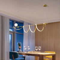 COURT Linear Chandelier by Lampadom - angle view
