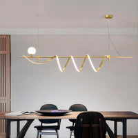 COURT Linear Chandelier by Lampadom - scale reference
