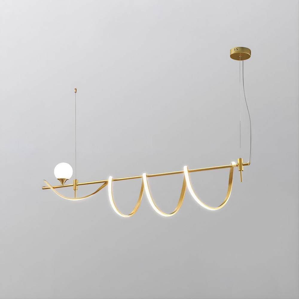 COURT Linear Chandelier by Lampadom - detail view