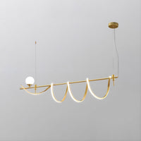 COURT Linear Chandelier by Lampadom - detail view