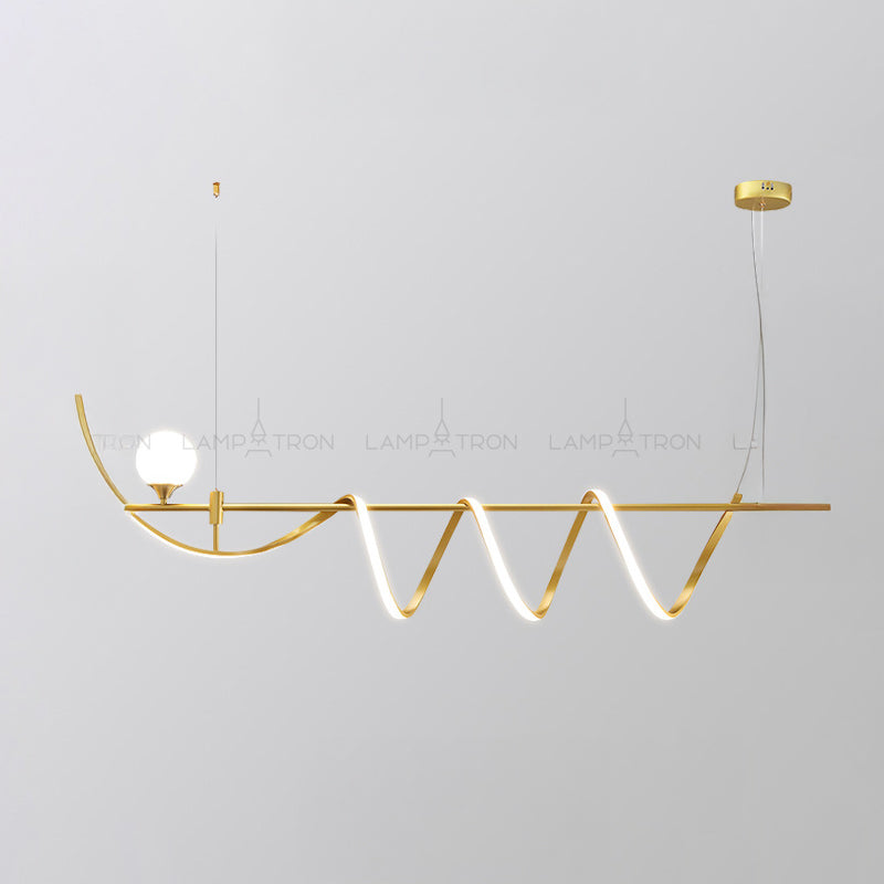 COURT Linear Chandelier by Lampadom - detail view