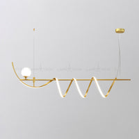 COURT Linear Chandelier by Lampadom - detail view