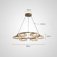 CRISPIN R Ring Chandelier by Lampadom - close-up