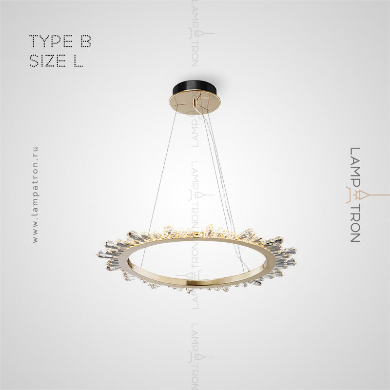 CRISSY Ring Chandelier by Lampadom - angle view