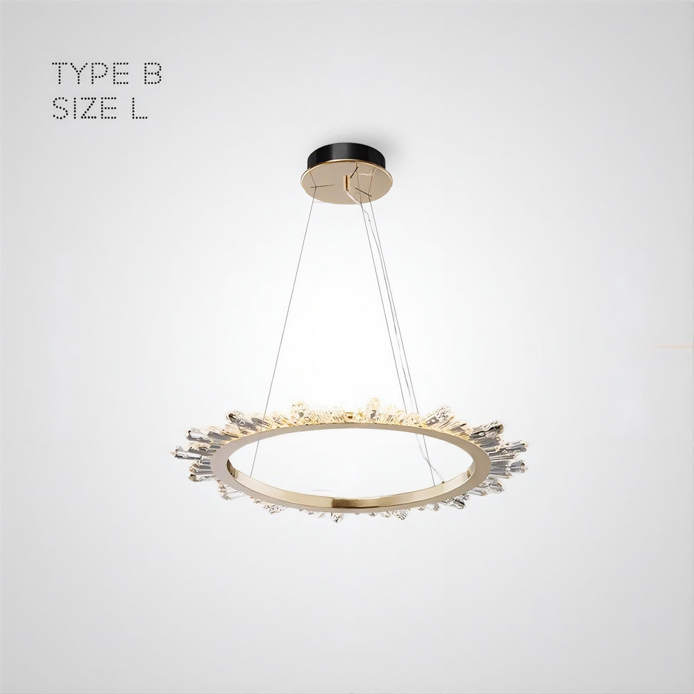 CRISSY Ring Chandelier by Lampadom - side view