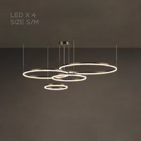 CRUISE BLACK LUX Ring Chandelier by Lampadom - side view