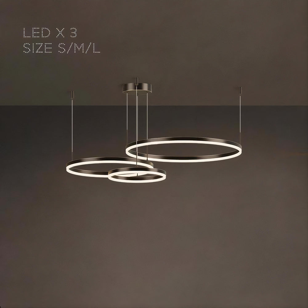CRUISE BLACK LUX Ring Chandelier by Lampadom - detail view