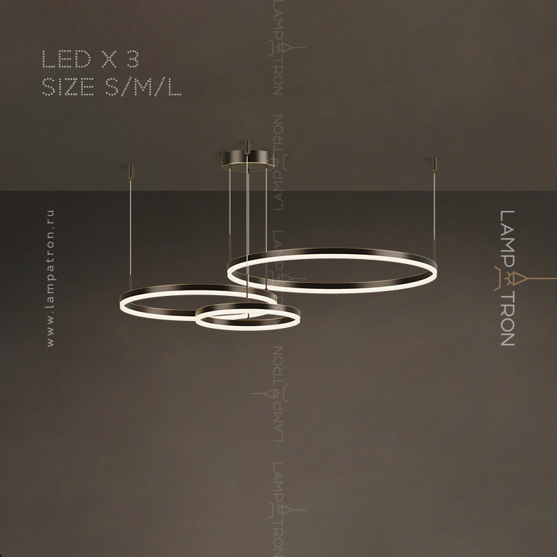 CRUISE BLACK LUX Ring Chandelier by Lampadom - top view
