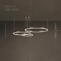 CRUISE BLACK LUX Ring Chandelier by Lampadom - top view