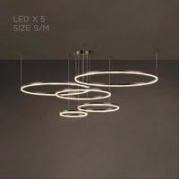 CRUISE BLACK LUX Ring Chandelier by Lampadom - ambient shot