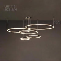 CRUISE BLACK LUX Ring Chandelier by Lampadom - close-up