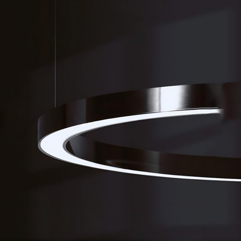 CRUISE BLACK Ring Chandelier by Lampadom - close-up