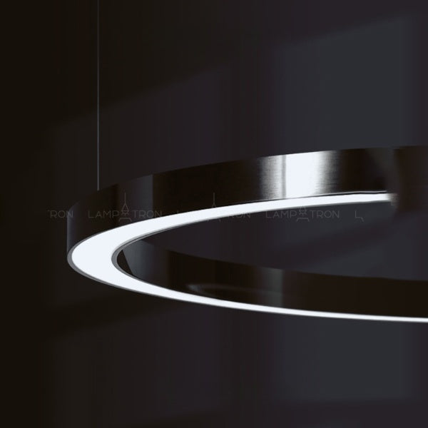 CRUISE BLACK Ring Chandelier by Lampadom - scale reference