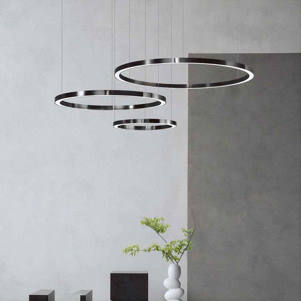 CRUISE BLACK Ring Chandelier by Lampadom - ambient shot