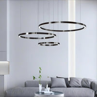 CRUISE BLACK Ring Chandelier by Lampadom - top view