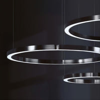 CRUISE BLACK Ring Chandelier by Lampadom - top view