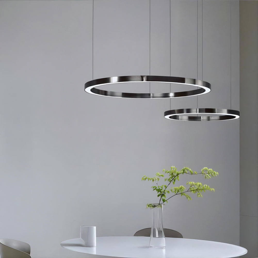 CRUISE BLACK Ring Chandelier by Lampadom - scale reference
