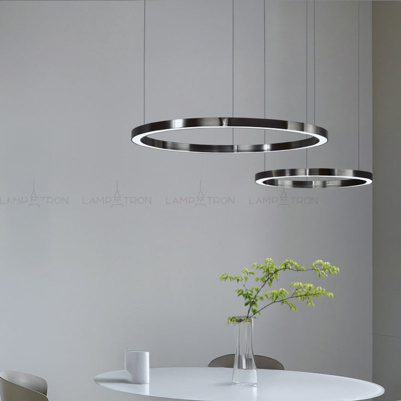 CRUISE BLACK Ring Chandelier by Lampadom - top view