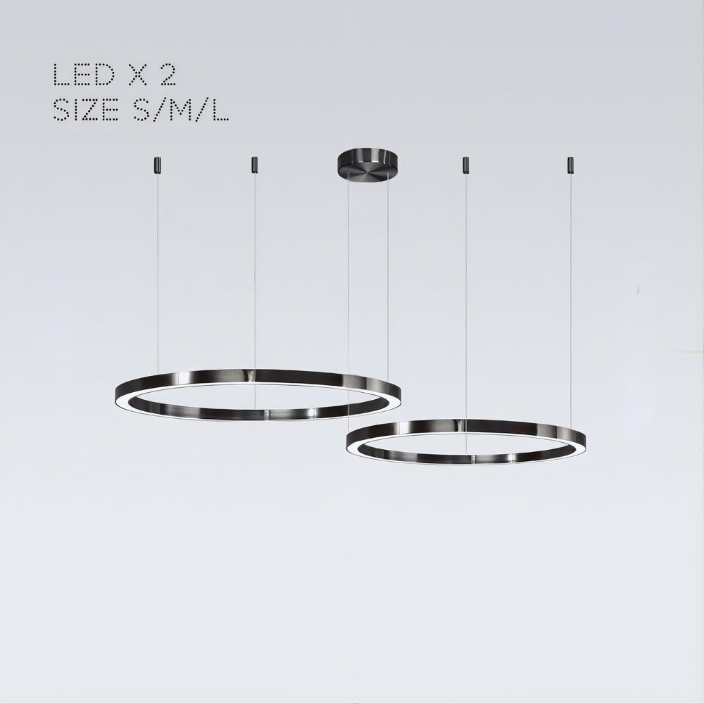 CRUISE BLACK Ring Chandelier by Lampadom - top view