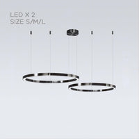 CRUISE BLACK Ring Chandelier by Lampadom - top view