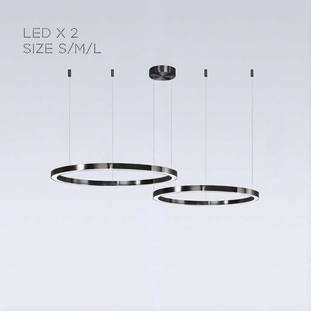 CRUISE BLACK Ring Chandelier by Lampadom - angle view